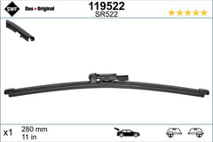 Lamela stergator spate SWF Wiper FB REAR LHD/RHD 280 mm SWF - imagine 1