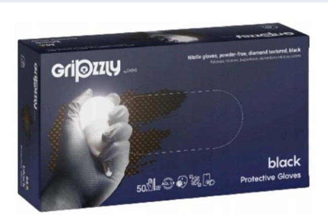 Manusi nitril pentru mecanici, Gripzzly negru, 50 buc/set, Marime XL Gripzzly - imagine 1